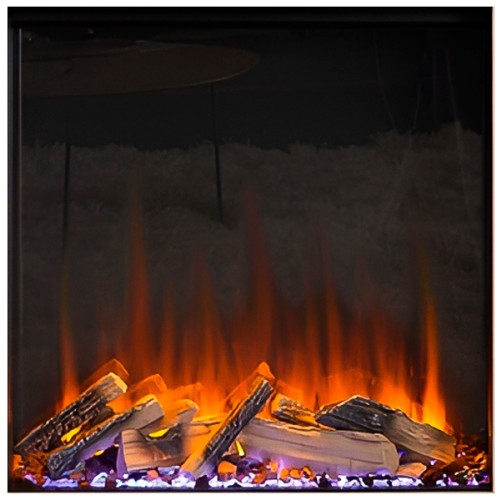 Широкий очаг 3D British Fires New Forest 650SQ with Signature logs