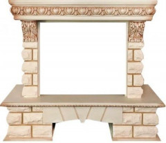 Широкий портал Royal Flame Pierre Luxe LORD под очаги Vision 28 EF LED FX Слоновая кость