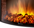 Электрокамин с широким очагом 2D Electrolux EFP/P-3320RLS с порталом Firelight Forte 30U (угловой) камень белый, шпон венге