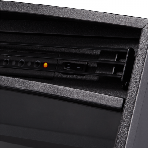 Электрокамин с широким очагом 2D Electrolux EFP/P-3320RLS с порталом Firelight Forte 30U (угловой) камень белый, шпон венге