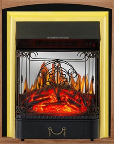 Электрокамин с классическим очагом 2D Royal Flame Barcelona дуб табачный с очагом Majestic FX M Brass/Black
