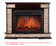 Широкий портал Firelight Scala 30 камень сланец скалистый бурый, шпон тёмный дуб