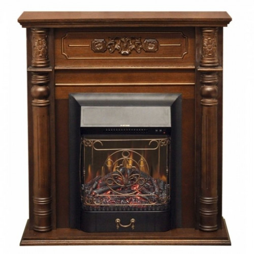 Классический очаг 2D InterFlame Fobos FX M Brass/Black