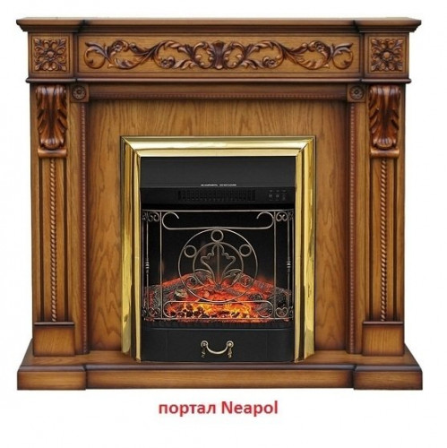 Классический очаг 2D InterFlame Fobos FX M Brass/Black