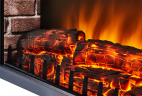 Электрокамин с широким очагом 2D Electrolux EFP/P-3020LS с порталом Firelight Pietra Nuovo 30 камень сланец белый, шпон темный дуб