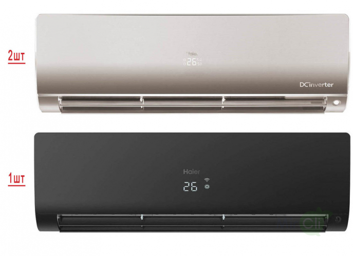 Мульти сплит-система на 3 комнаты Haier Flexis Super Match 3U70S2SR5FA/AS25S2SF2FA-B/AS25S2SF2FA-G*2шт