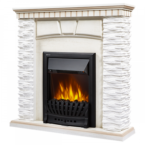 Электрокамин с классическим очагом 2D Electrolux EFP/P-1020LS с порталом Firelight Porto Classic белый/белёный дуб