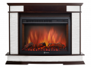 Электрокамин с широким очагом 2D Electrolux EFP/P-3320RLS с порталом Firelight Scala 30 сланец скалистый белый, тёмный дуб