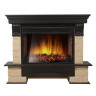Электрокамин с широким очагом 2D Electrolux EFP/P-3320RLS с порталом Firelight Forte 30 U камень бежевый, темный дуб