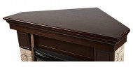 Угловой широкий портал Firelight Forte Wood 25U (угловой) камень коричневый, шпон темный дуб
