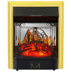 Электрокамин с классическим очагом 2D Royal Flame Sorrento угл.(Орех) c очагом Majestic FX Brass/Black