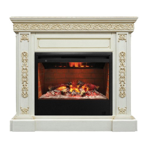 Электрокамин с широким очагом 3D Real-Flame Ekaterina 26 WT с очагом 3D Helios 26