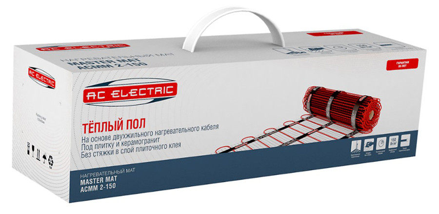 Нагревательный мат AC ELECTRIC ACMM2-150-12 (с терморегулятором)